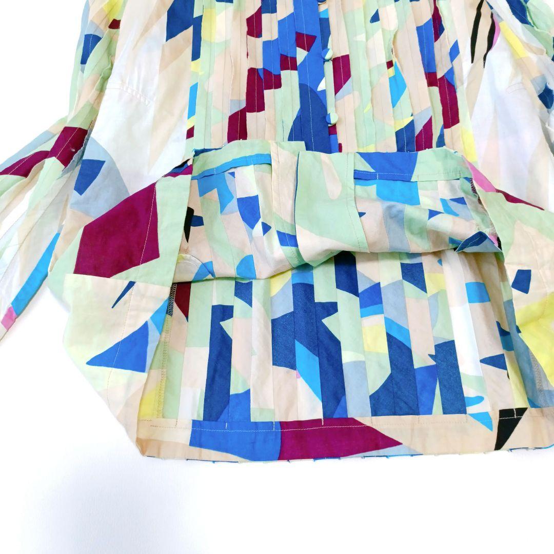 HaaT ISSEY MIYAKE】長袖ブラウス プリーツ 総柄 コットン M - メルカリ