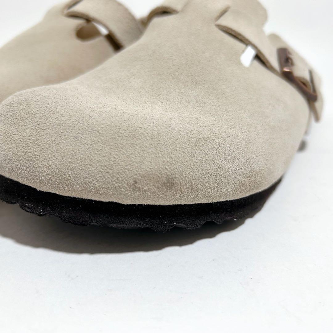 美品☆ビルケンシュトック ボストン スエード ベージュ系 ナロー幅 24.5cm