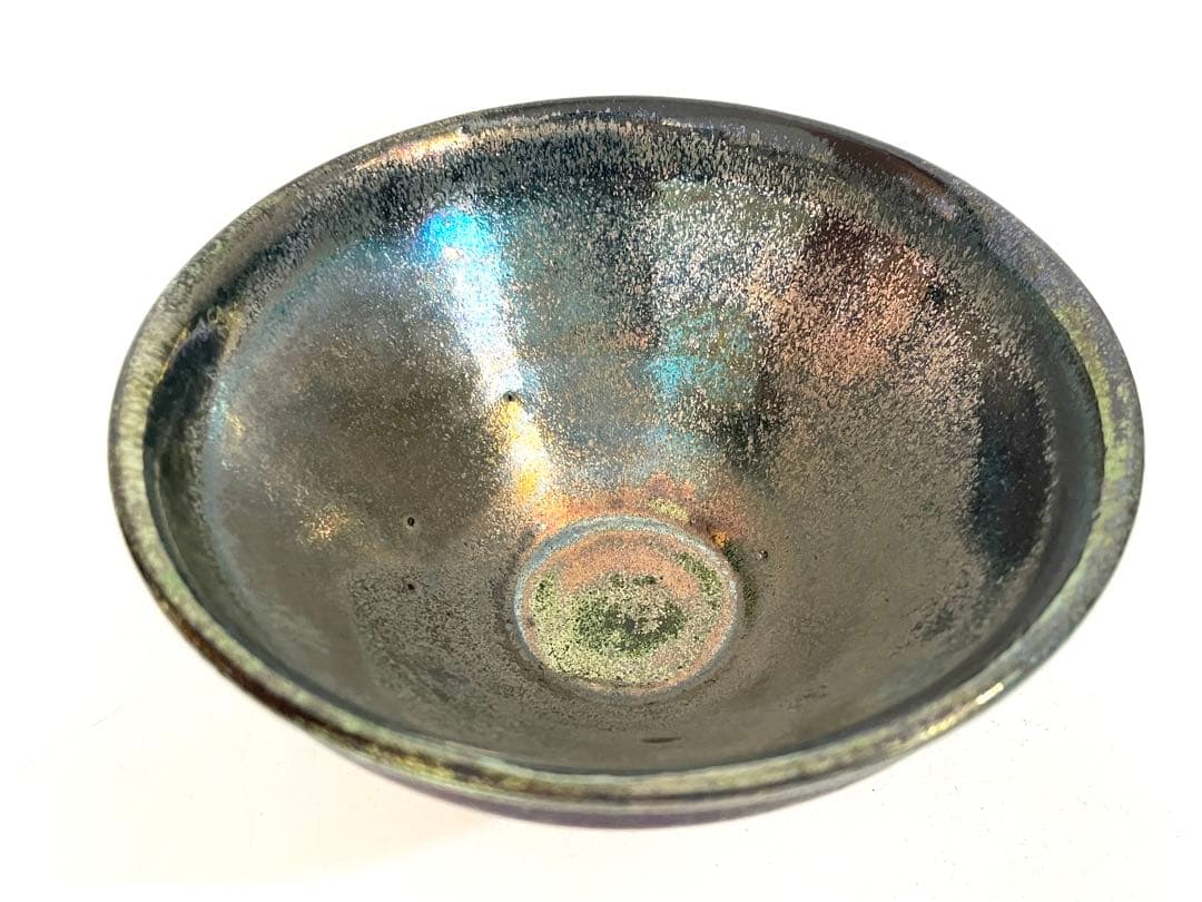 陶芸家長江惣吉燿変天目錦茶碗茶盌抹茶碗天目盌共箱