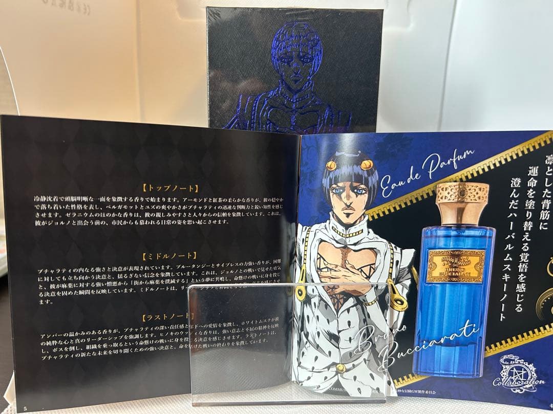 ジョジョの奇妙な冒険 黄金の風 香水 オーデパルファム ブチャラティ