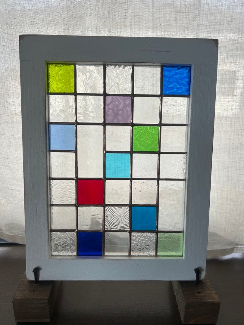 ステンドグラス　m9172 エナメル彩ステンドグラス ジキタリス se8 - 陶夢