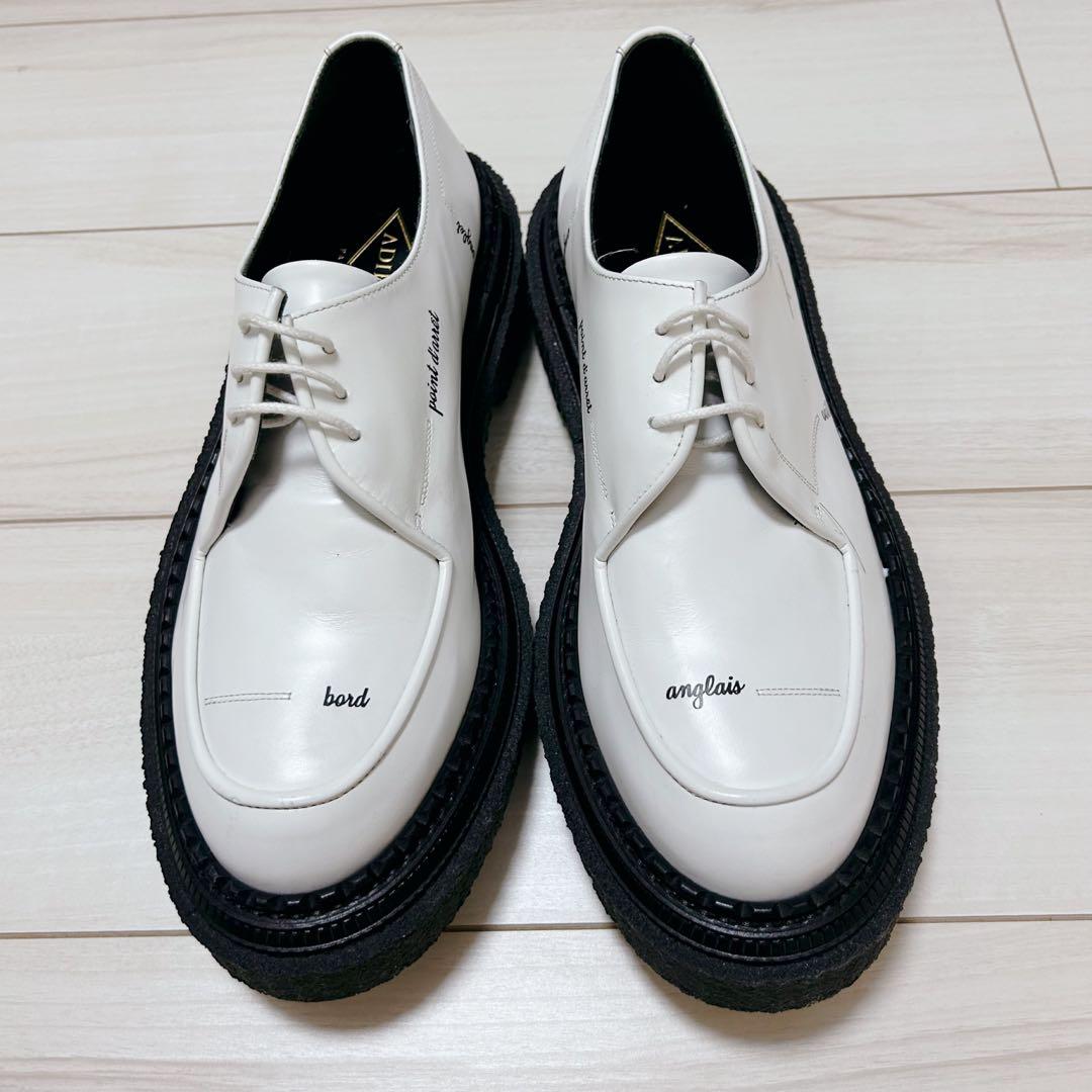 希少】ADIEV PARIS アデュー ローファー メッセージ ホワイト 43