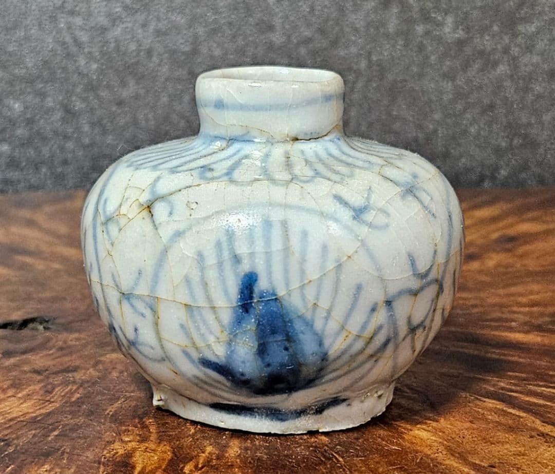 中国南方系 東南アジア古陶磁器 青華 安南 宋胡録 小壺 茶入れ