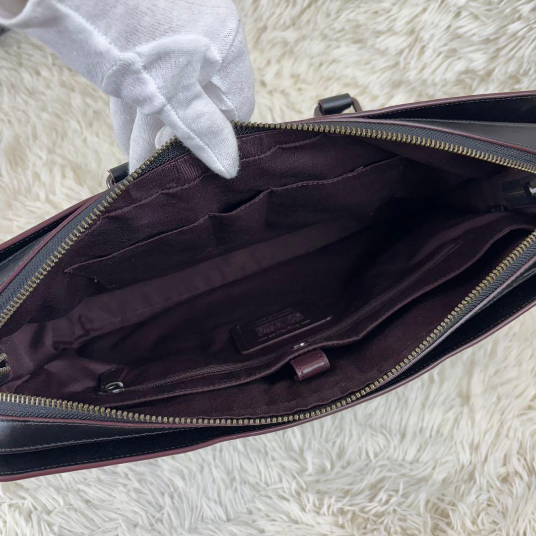 美品✨COACH 2way ブリーフケース ビジネス シグネチャー A4 自立