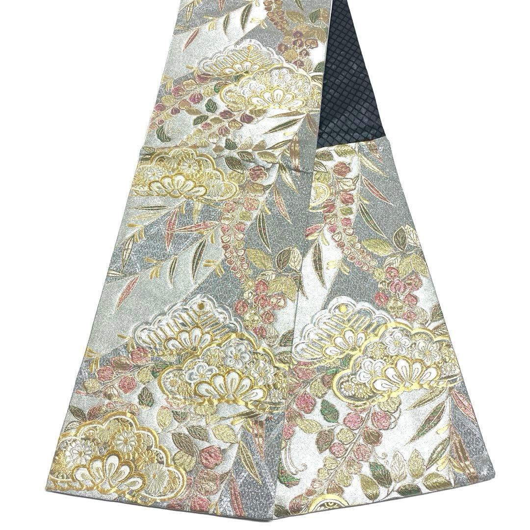 V875 ○高級 正絹 両面六通リバーシブル 袋帯 - メルカリ