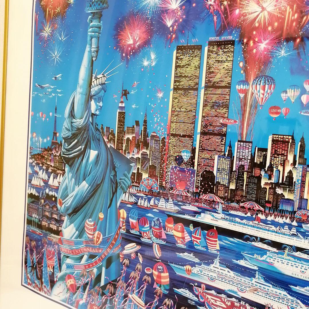 ヒロヤマガタ 山形博導 自由の女神 ポスター 額入 Happy Birthday