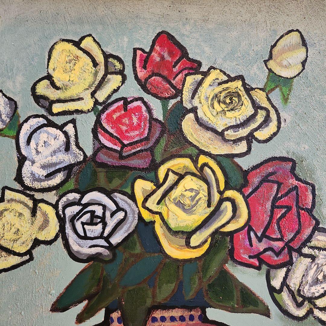 田渕眞兒　油絵　油彩　薔薇シリーズ　花　No.3-6+t+s