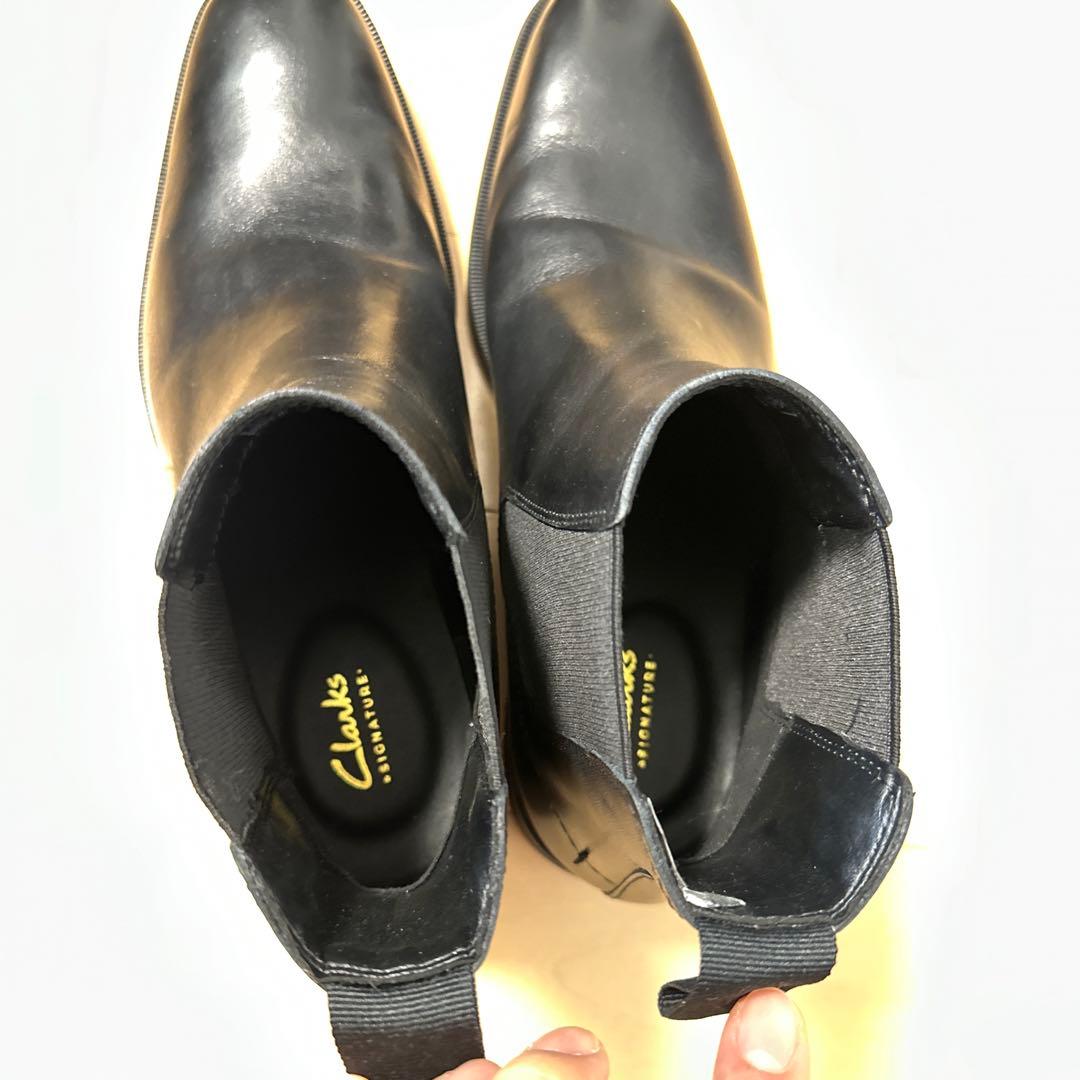 Clarks ブラック サイドゴアブーツ　値下げ可能　26.5cm 27.0cm