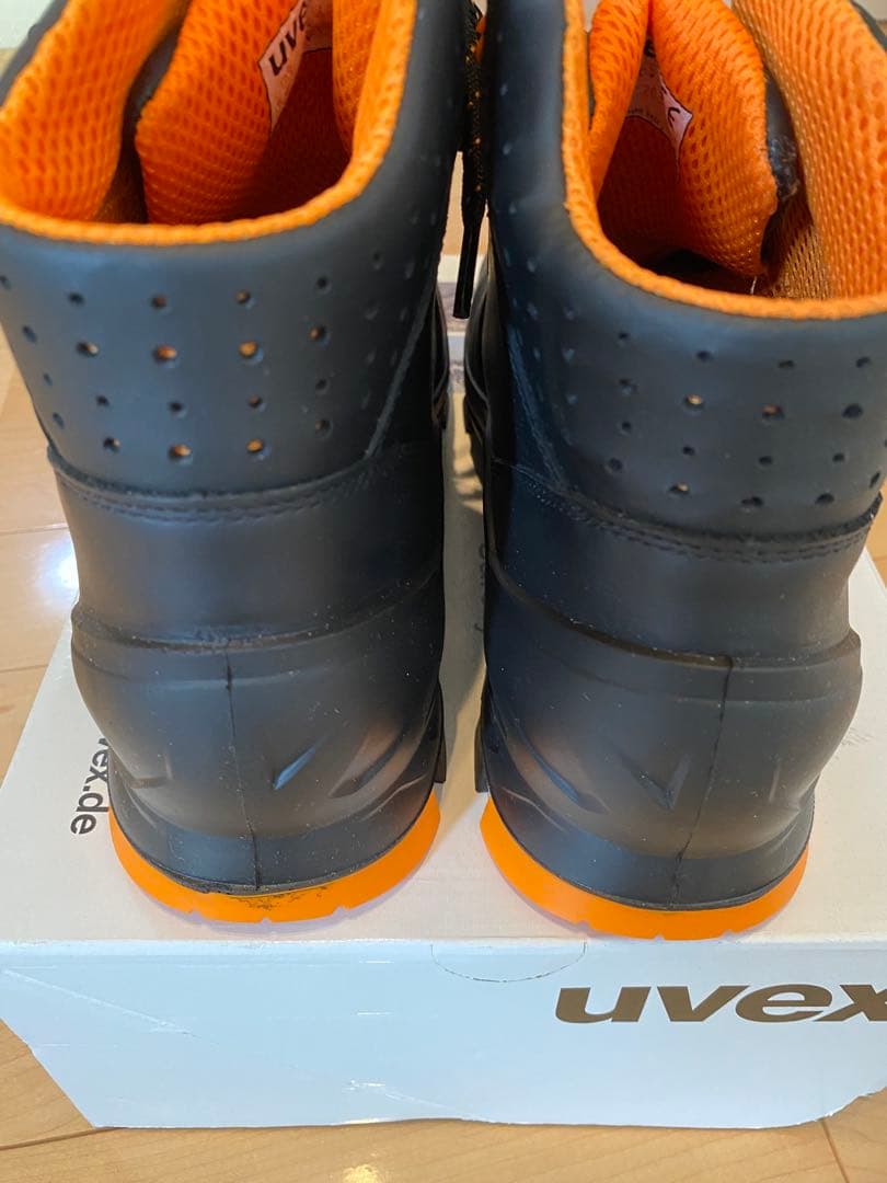 27.5cm uvex2 安全靴 作業靴　黒/オレンジ