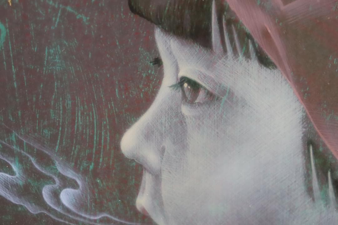 真作保証 智内兄助 「春の気」 アクリル3号 共シール 入手困難作家