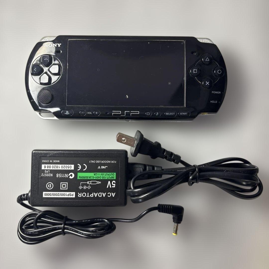 SONY PSP3000ピアノブラック本体 ACアダプター付き - メルカリ