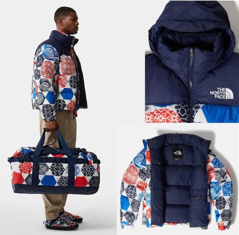 新品 L ノースフェイス Printed 1996 レトロヌプシ グースダウン