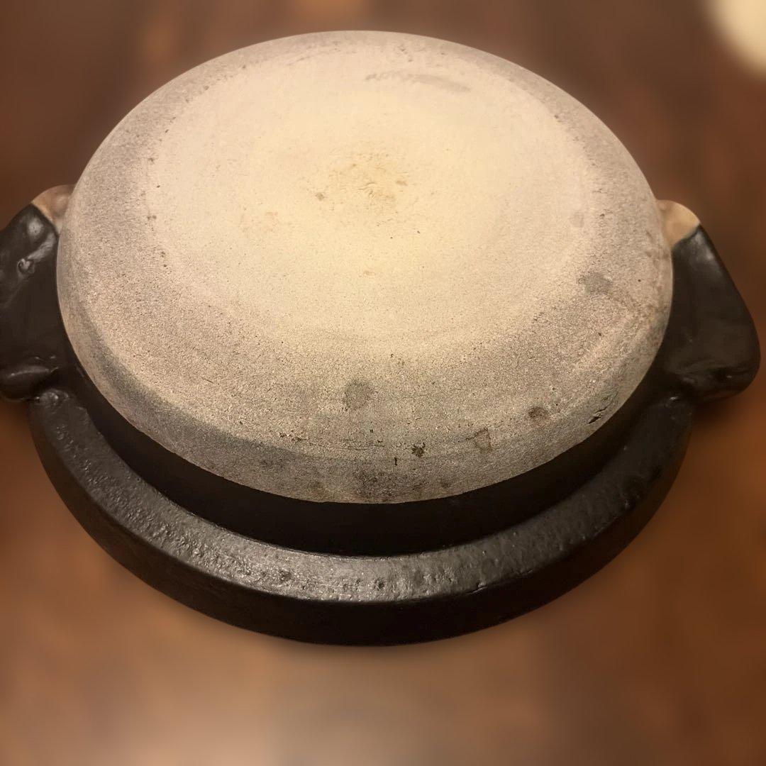 友野様専用】中垣連次 美濃焼 黒織部 手造り土鍋 逸品作