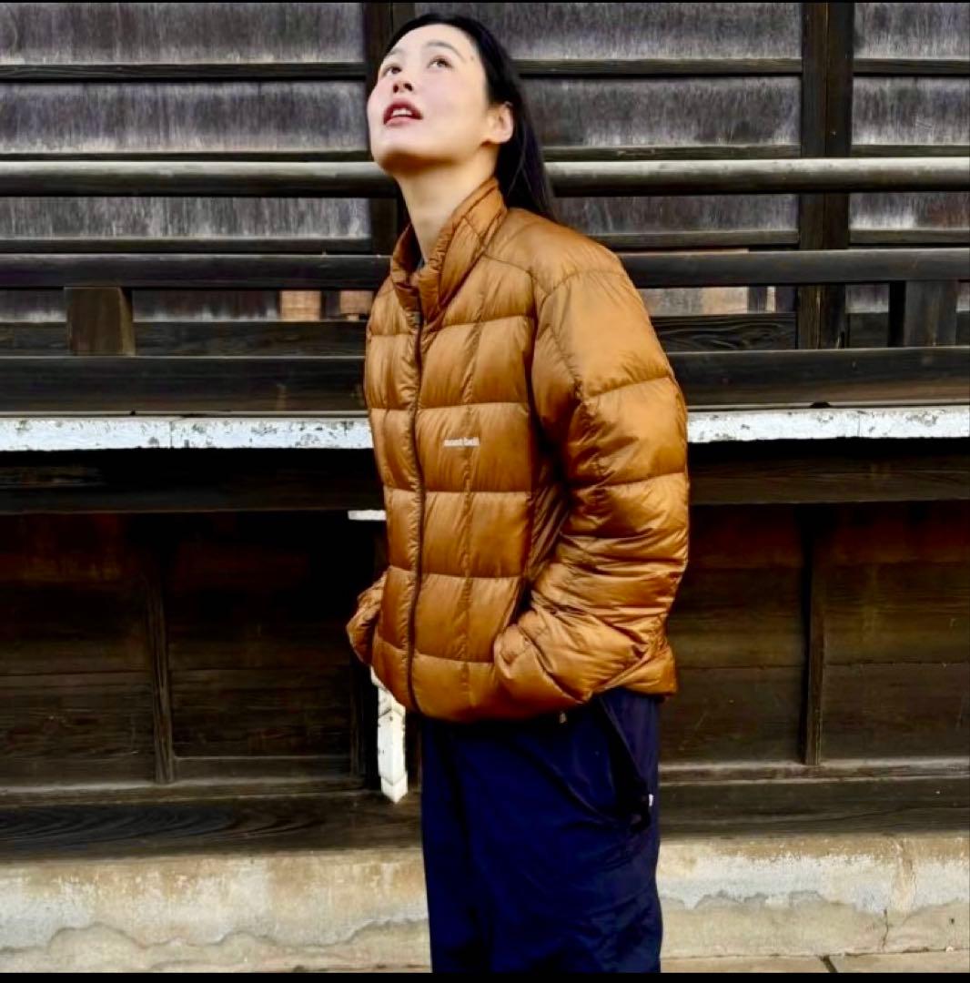 田中シェンさん着 モンベル mont-bell スペリオダウン ジャケット 茶L