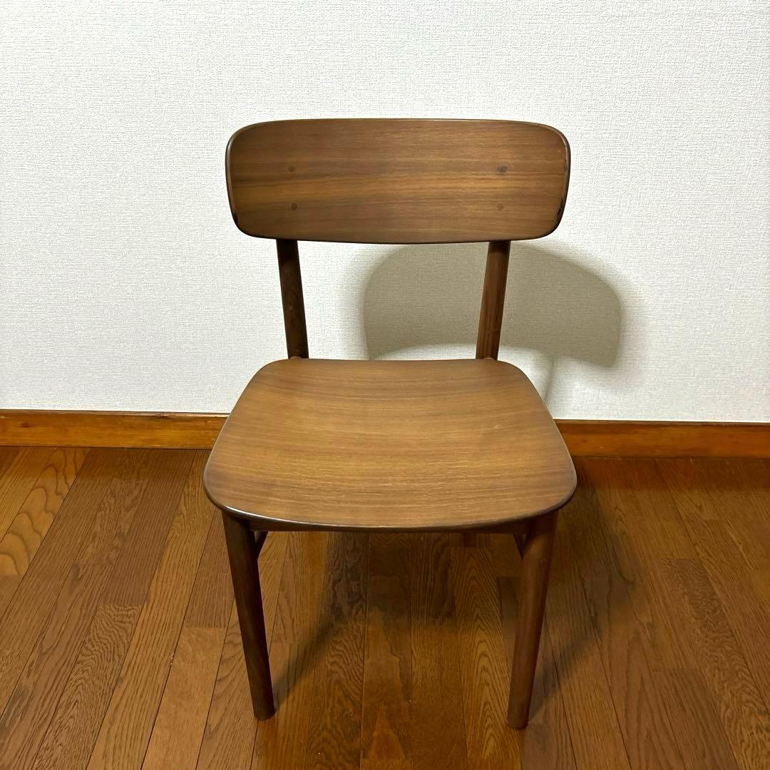 良品】無印良品 ラウンドチェア ウォールナット - メルカリ