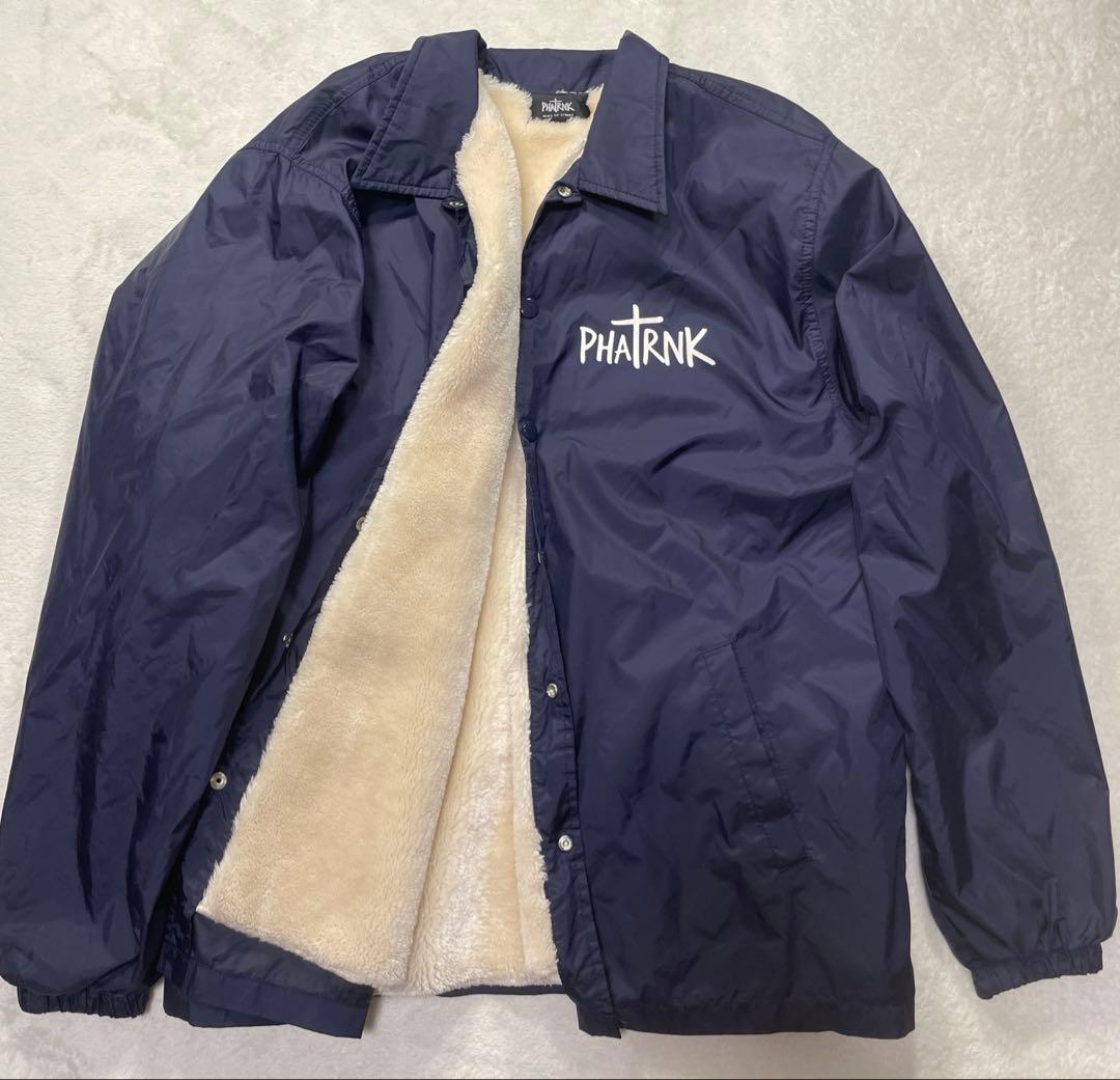 PHATRNK ファットランク コーチジャケット ナイロン ボア ネイビー M
