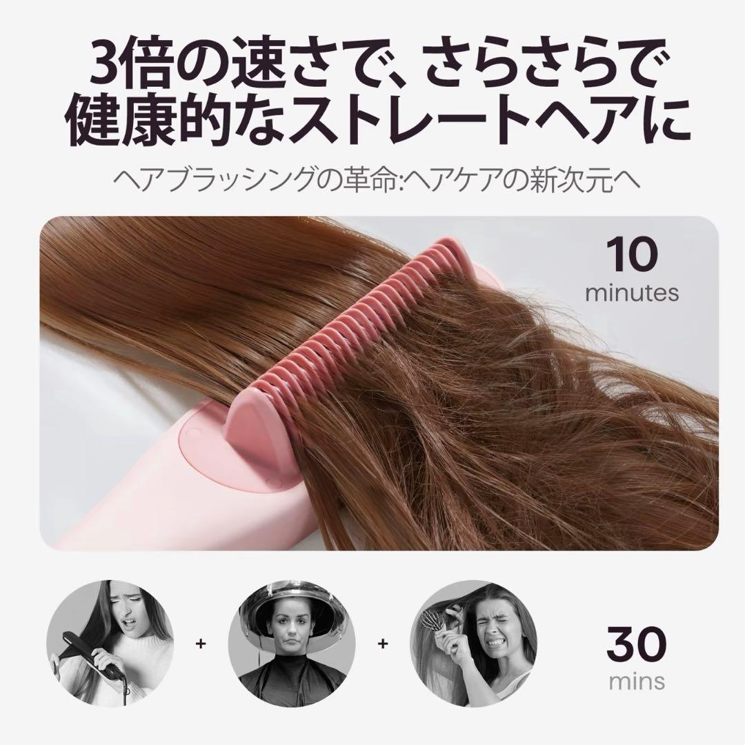 wavy talk スチームストレートブラシ ホワイト - メルカリ