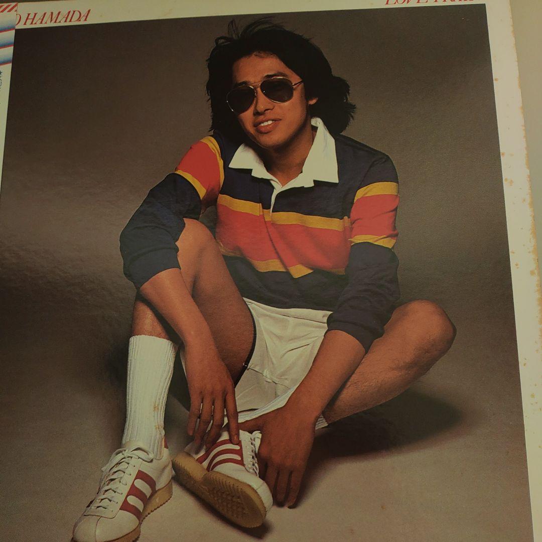 浜田省吾ラブトレイン・LPレコード・写真・歌詞カード付・帯あり