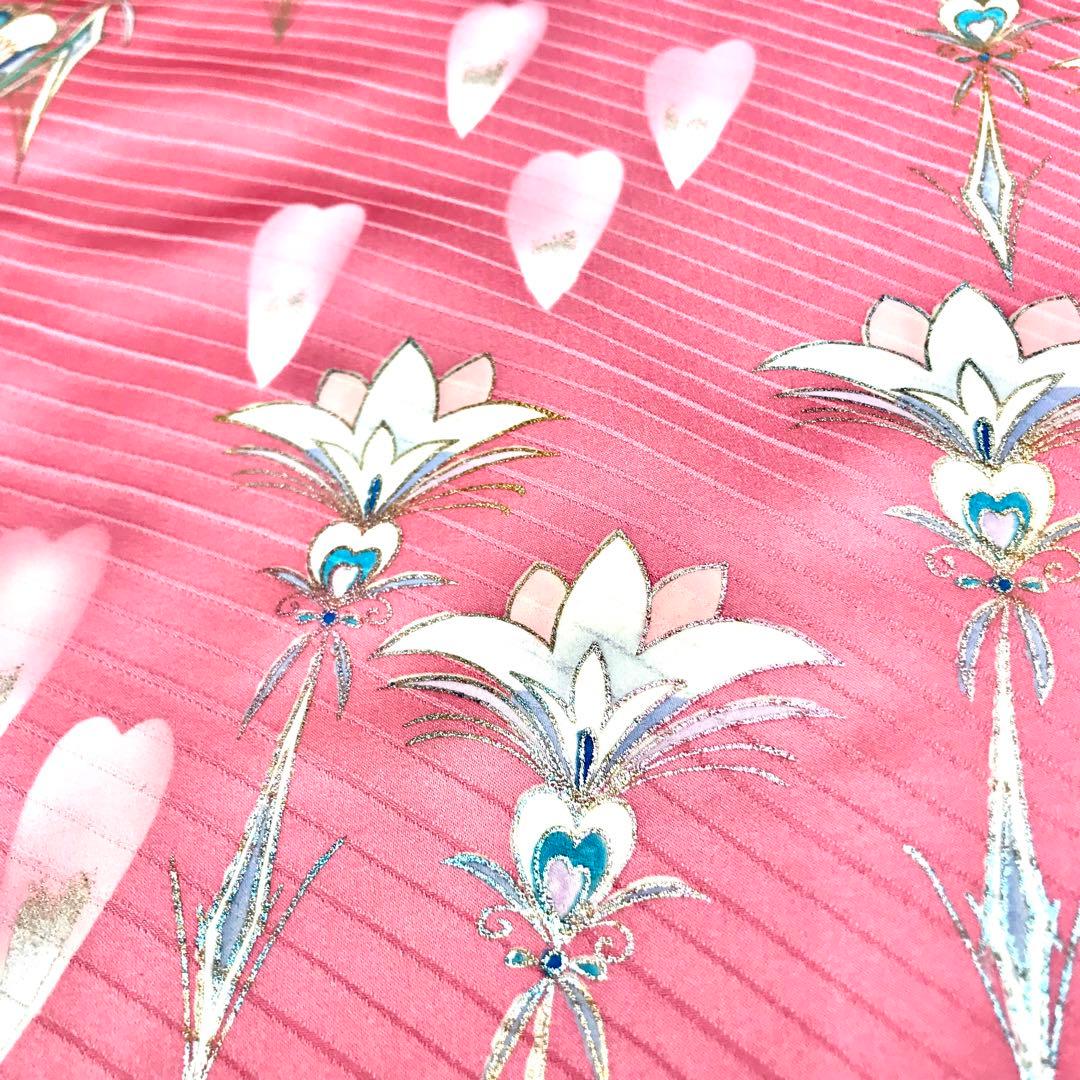 ワ【12-8】npps◆未着用◆正絹◆振袖５点セット