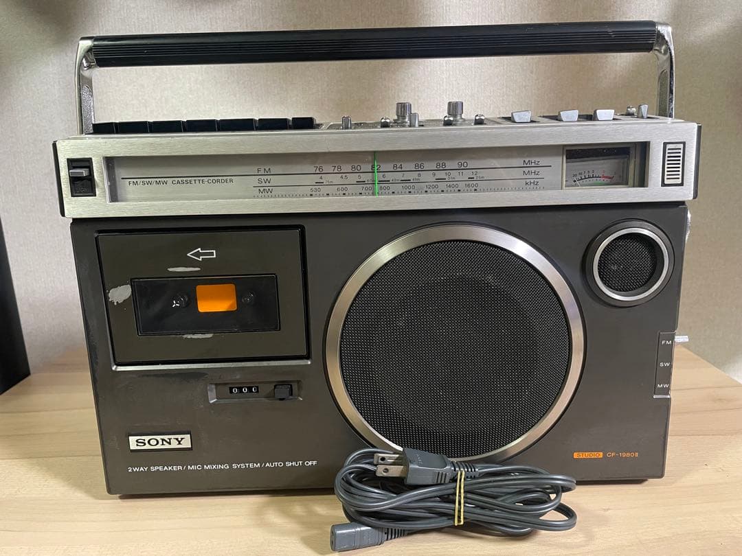 SONY CF-1980II ラジカセ 昭和レトロカセットレコーダー - メルカリ