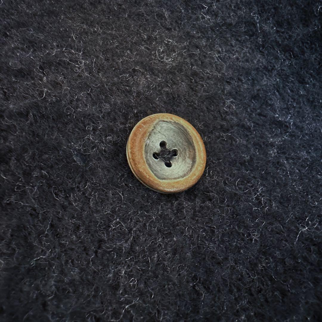 異素材mix／コットンボア× 縮絨ウールニット】45rpm／ベルテッドコート