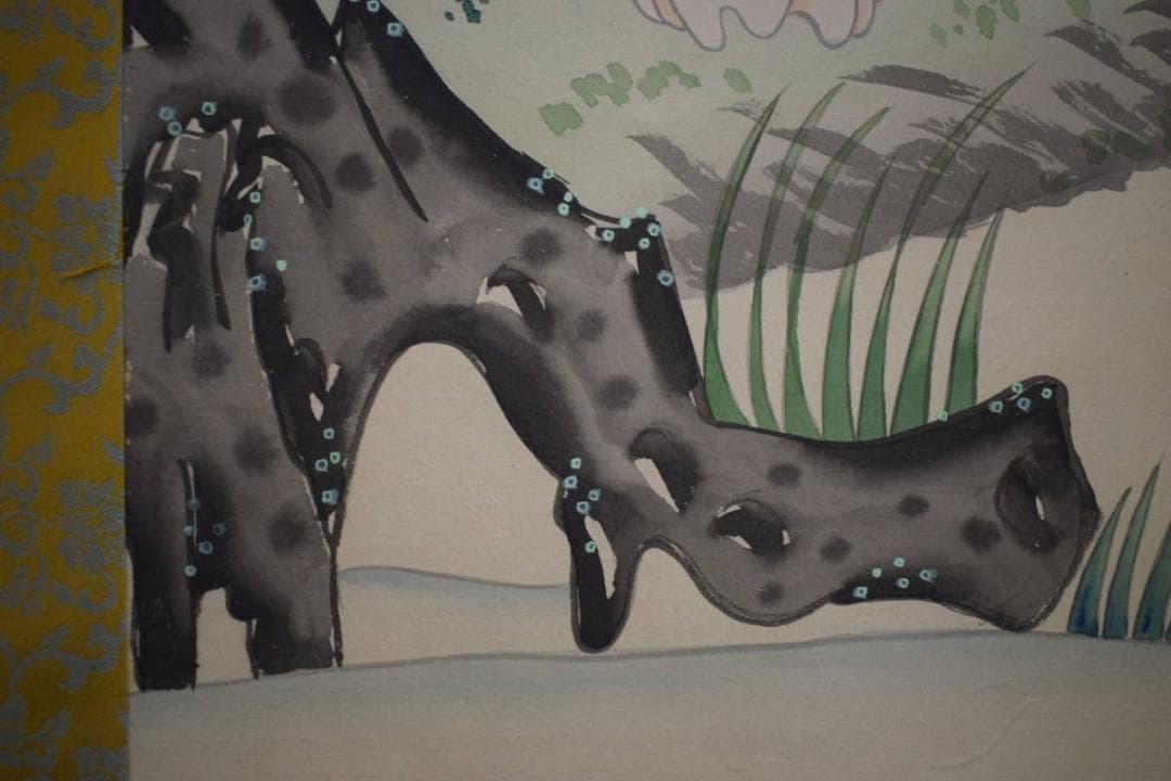 真作/青藤/西施図/美人画/中国古代四大美女/中国画/布袋屋掛軸HJ-771