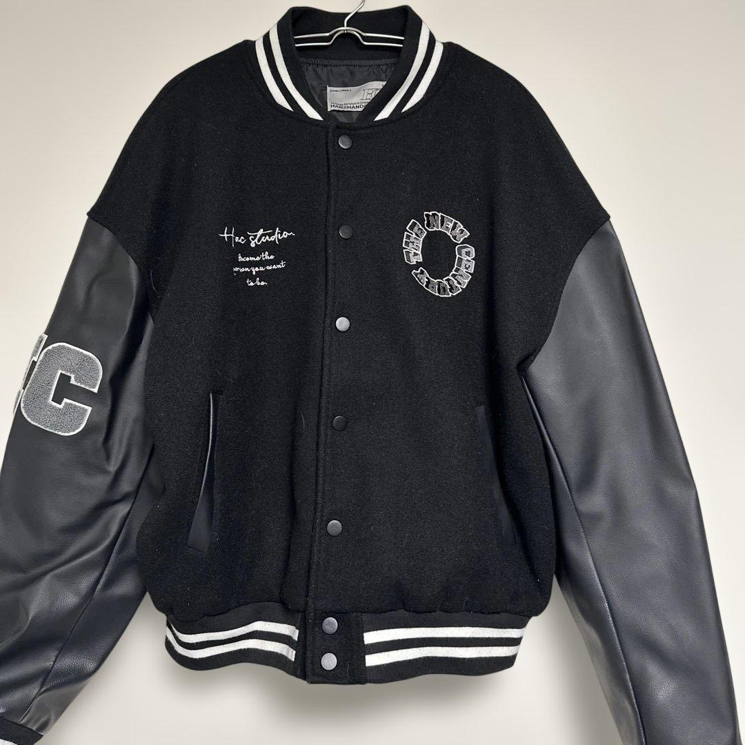 ウールレザー スタジャン ブラック - メルカリ