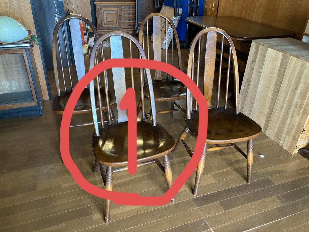 NH388　木製ダイニングチェア 4脚セット ② NH388 木製ダイニングチェア 4脚セット NH388 木製ダイニングチェア