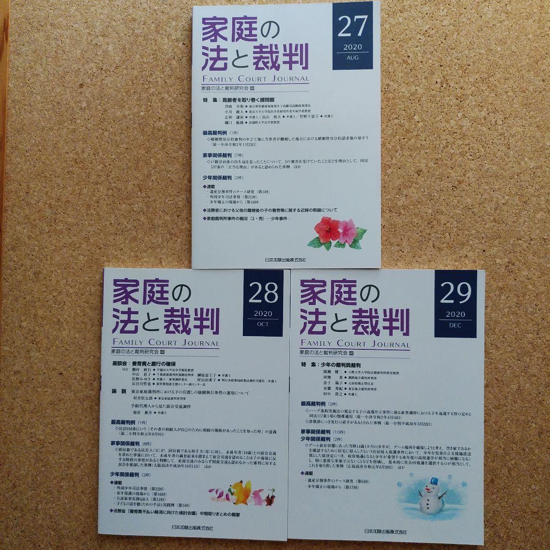 家庭の法と裁判 19号～29号 11冊セット