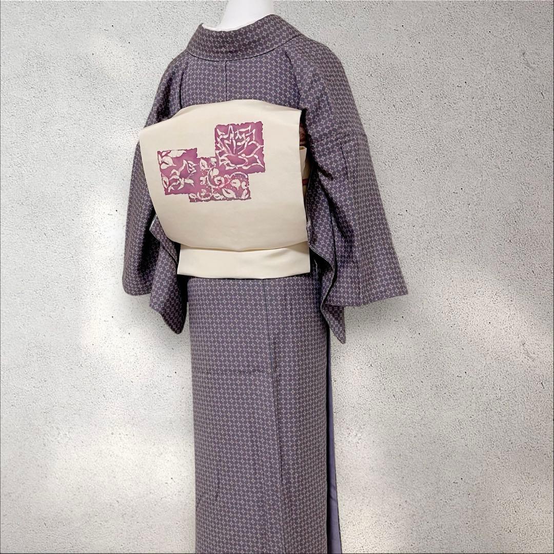 Y238 江戸小紋 正絹 袷 小紋フルセット 名古屋帯 身丈150裄丈66 - メルカリ