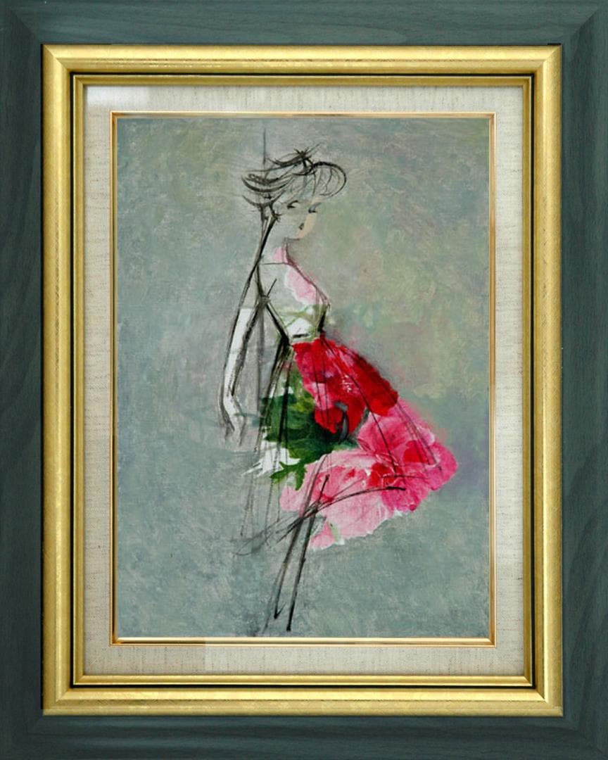 油絵 菅家令子 絵 絵画 インテリア F4-071512 人物 女性像 - メルカリ