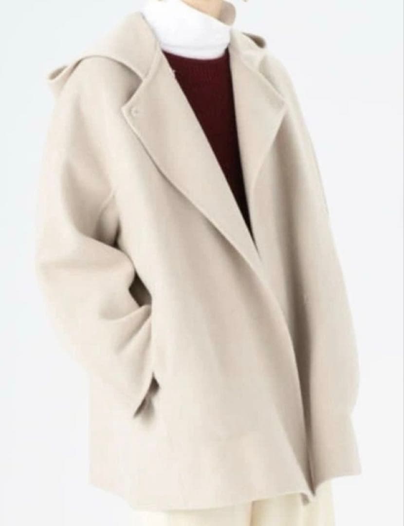 美品✨ボールジィ プレミアムウール リバーフーデットコート 薄