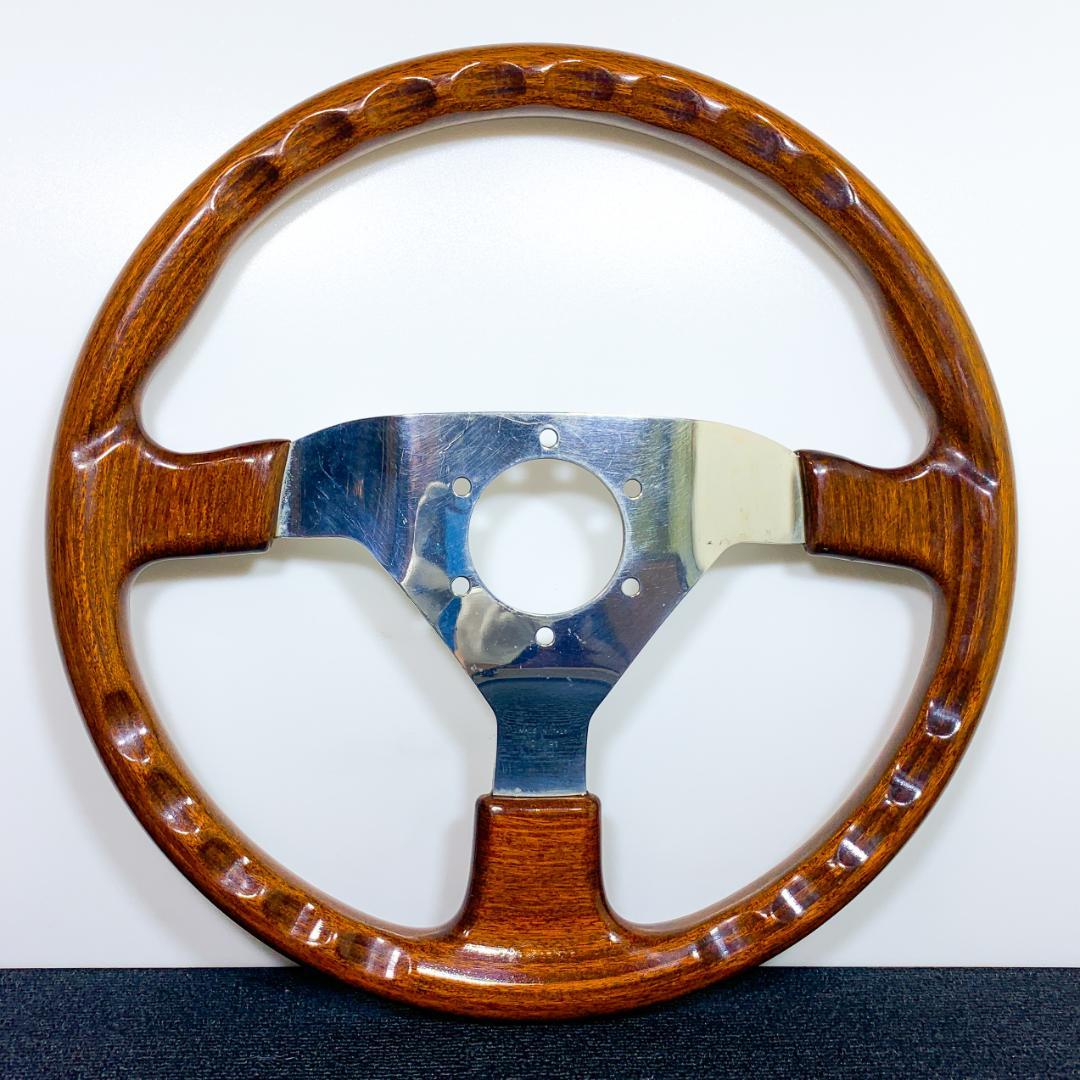 モモ ヴェローチェ ウッドステアリング 35パイ ダークウッド ホーン