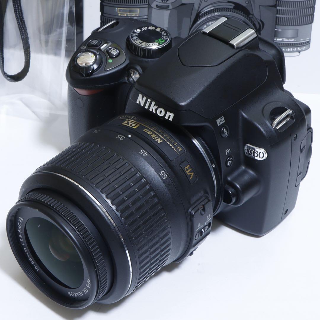 ★スマホに送れる一眼レフ★WiFi ★ Nikon D60セット♪ Nikon D60 レンズセット スマホ転送 一眼レフカメラ 初心者 ニコン