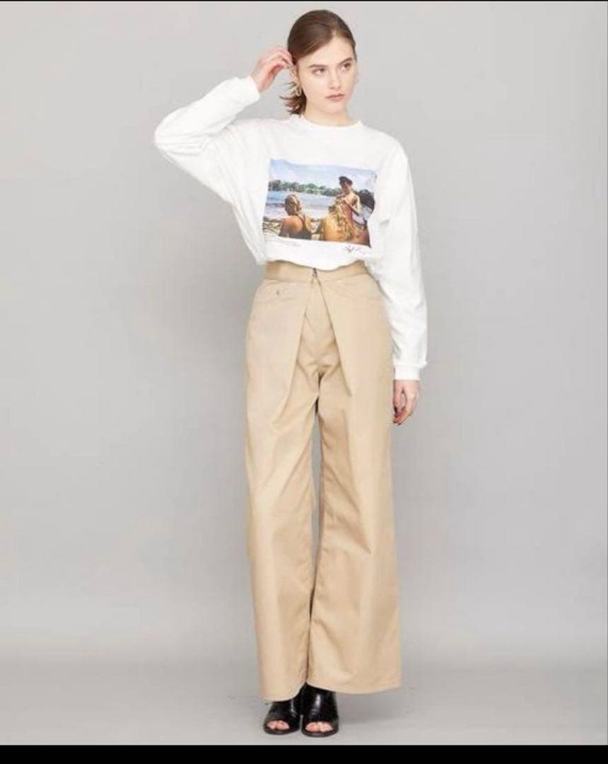 約3万円★JOHN LAWRENCE SULLVAN フロントホックワイドパンツ 中古・古着通販】JOHN LAWRENCE SULLIVAN (ジョン ローレンス サリバン