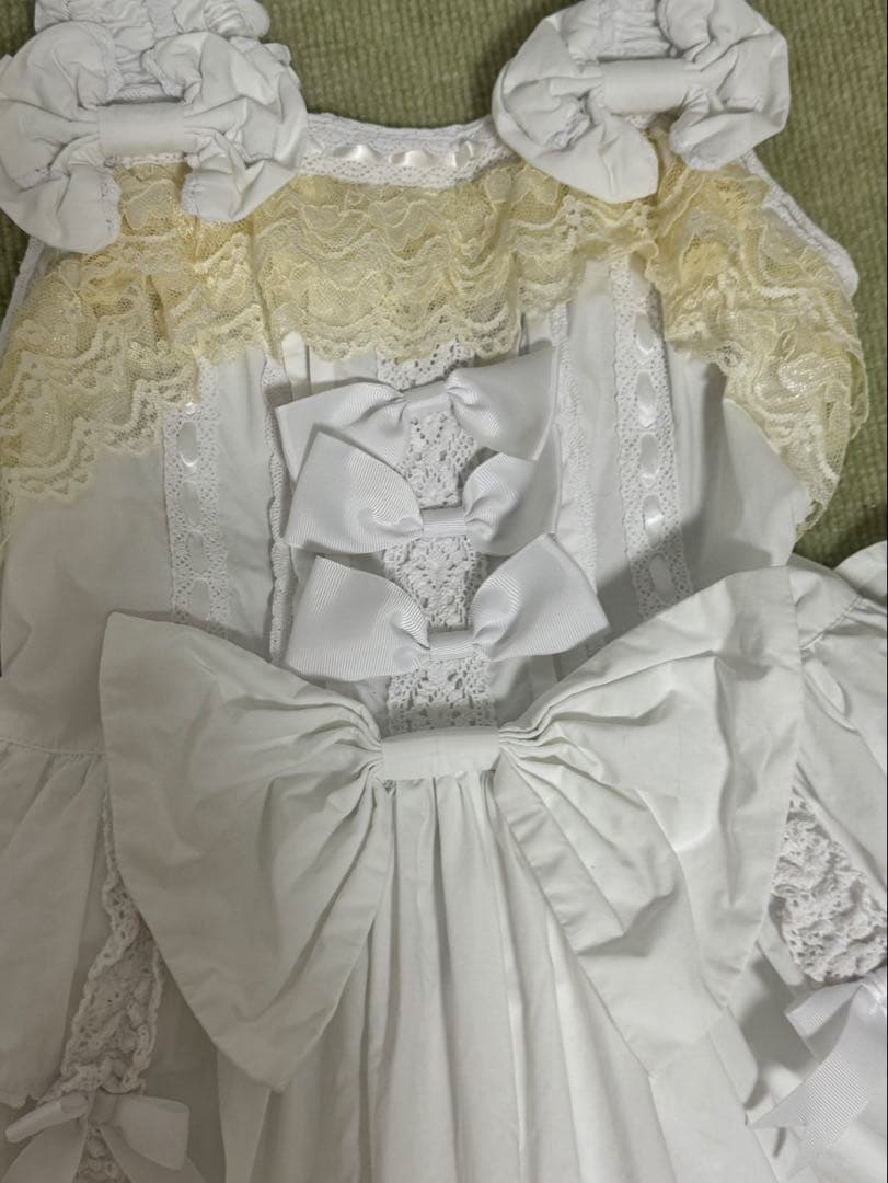 ANDROMEO ホワイト ジャンパースカート 白ロリ - メルカリ