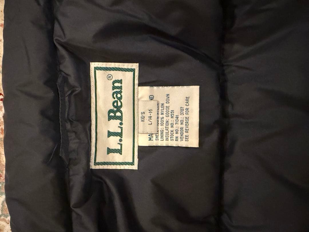 超美品❗️ レアサイズ　90’s L.L.Bean ダウンベスト 黒 ブラック