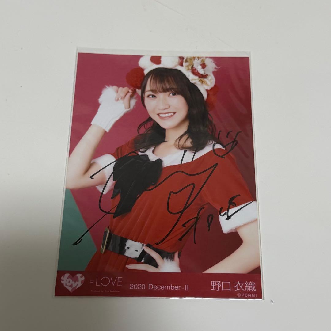 野口衣織 サンタ 直筆 チュウ 生写真 イコラブ - メルカリ
