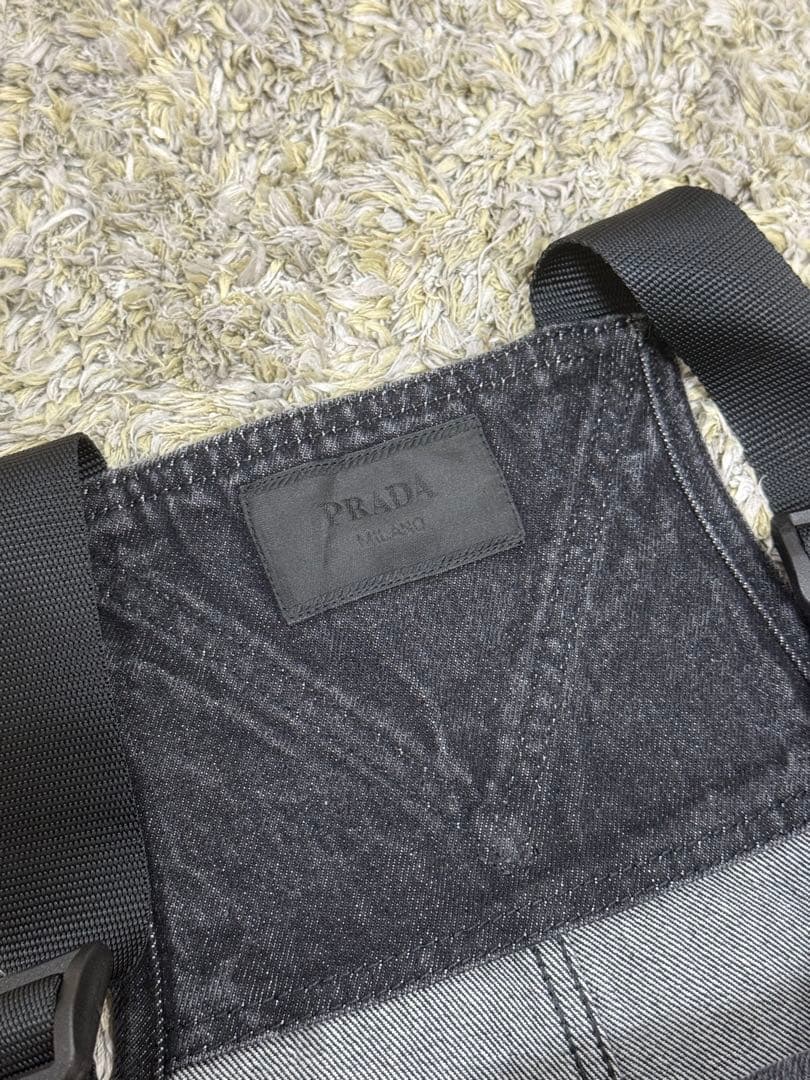 PRADA プラダ デニム オーバーオール サロペット ヴィンテージ加工 32