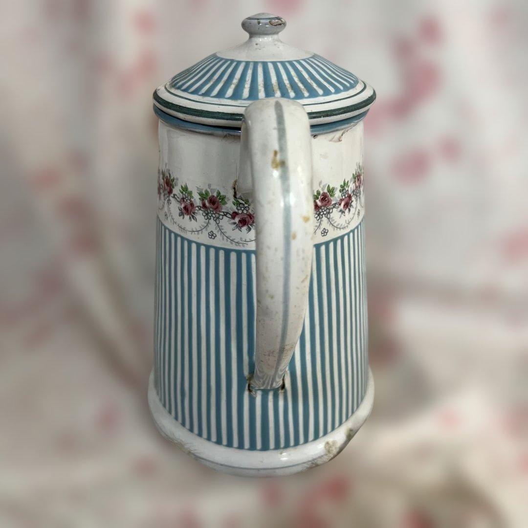 ローズバンド アンティーク花柄ポット