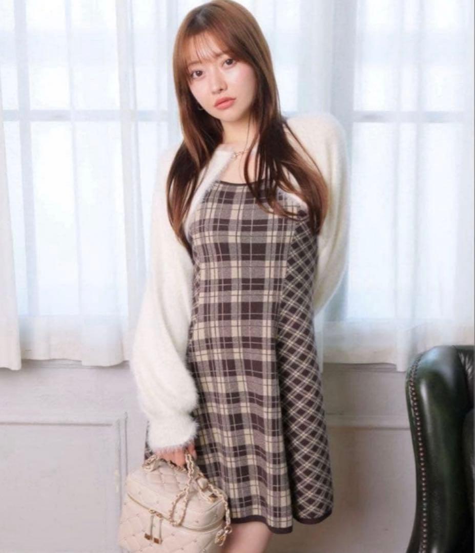 【最終値下げ】LIP SERVICE フェザーチェックアンサンブルワンピース LIP SERVICE（リップサービス）｜ 【形が選べる】フェザーチェック