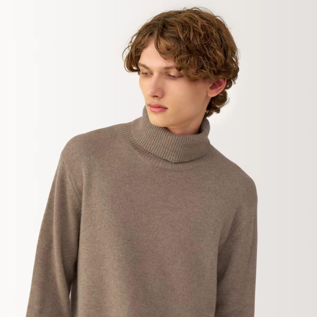 最終値下げ MUJI LABO カシミアタートルネックセーター - トップス