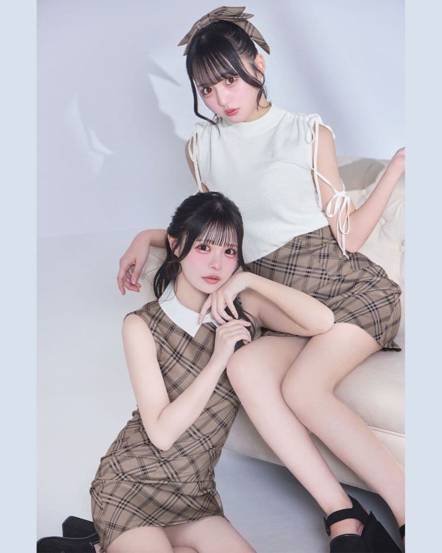 ミシェルマカロン チェックミニワンピース フリーサイズ 残り1 - メルカリ