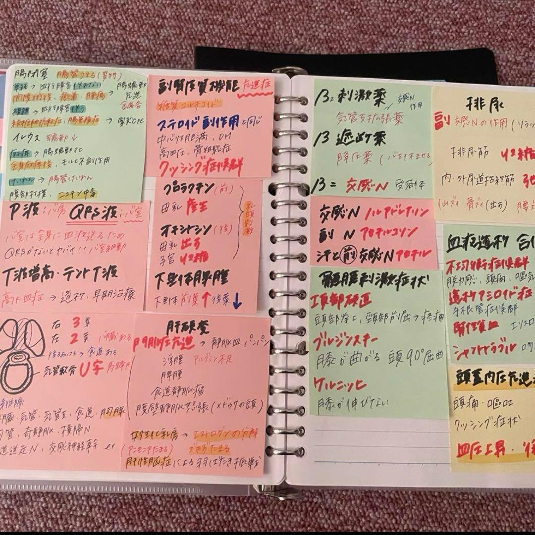 看護師国家試験対策 付箋ノート - メルカリ