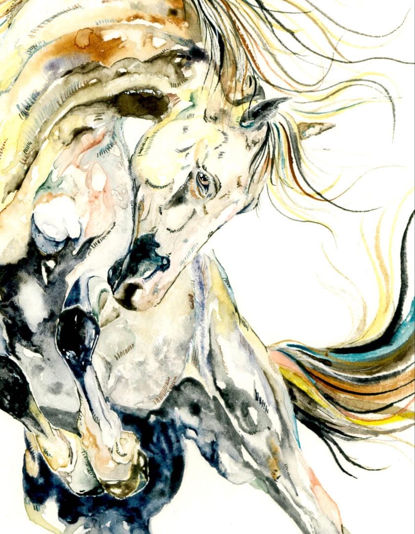 馬 原画 額装済 ゴルシ mana様専用