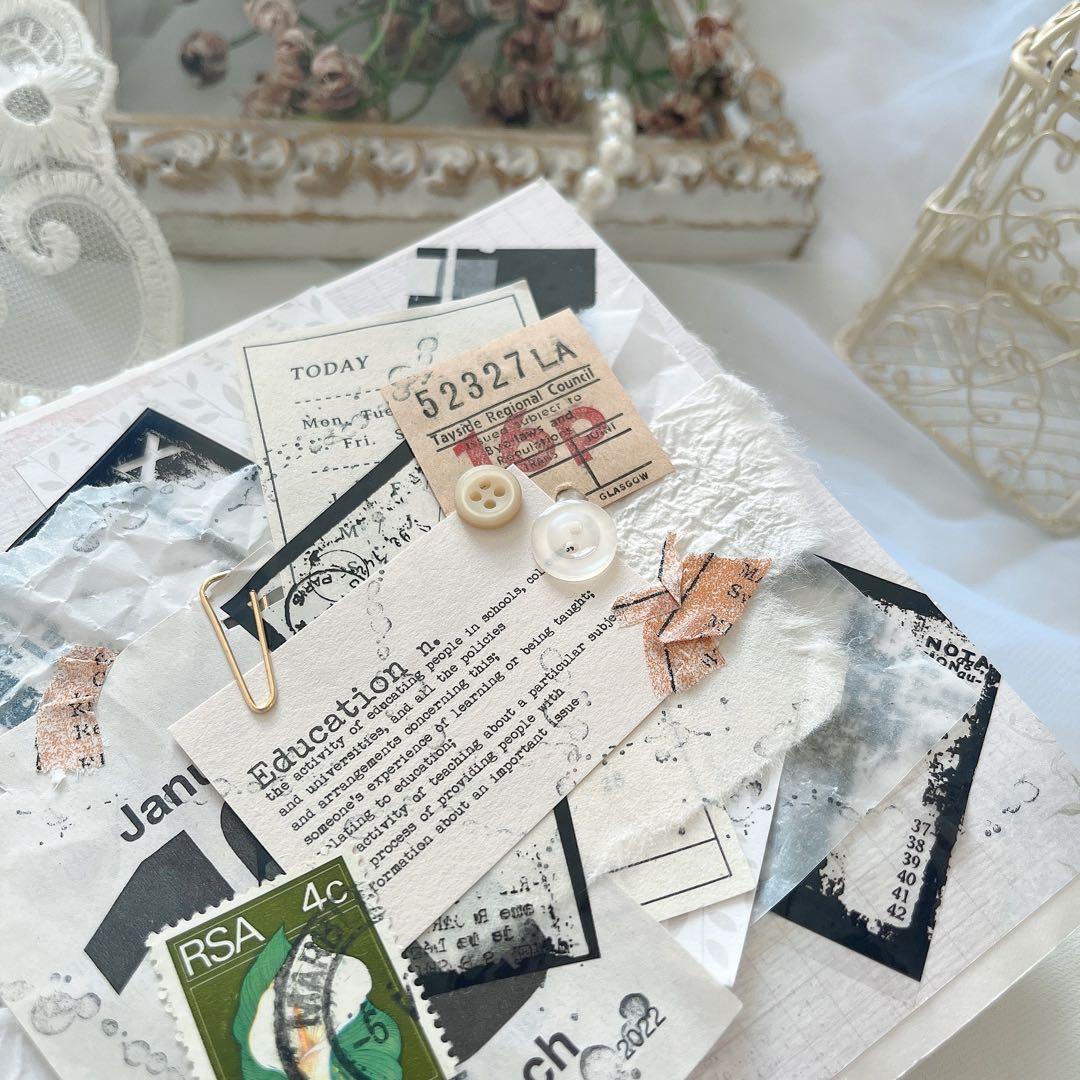 collagenote 18page コラージュ 和紙 journal