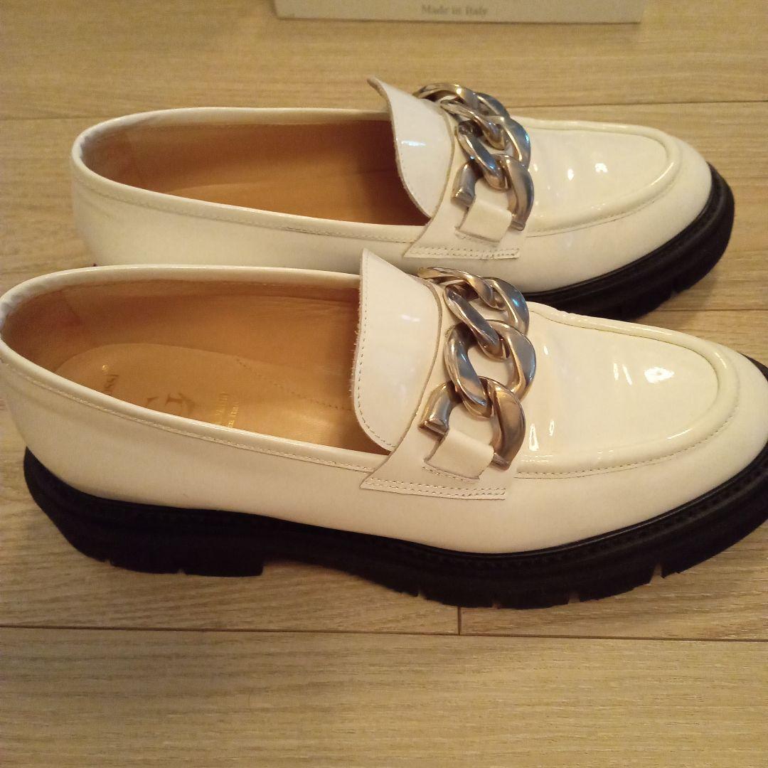 ルカグロッシローファー 　ホワイト 37.5　 24.5cm 新品