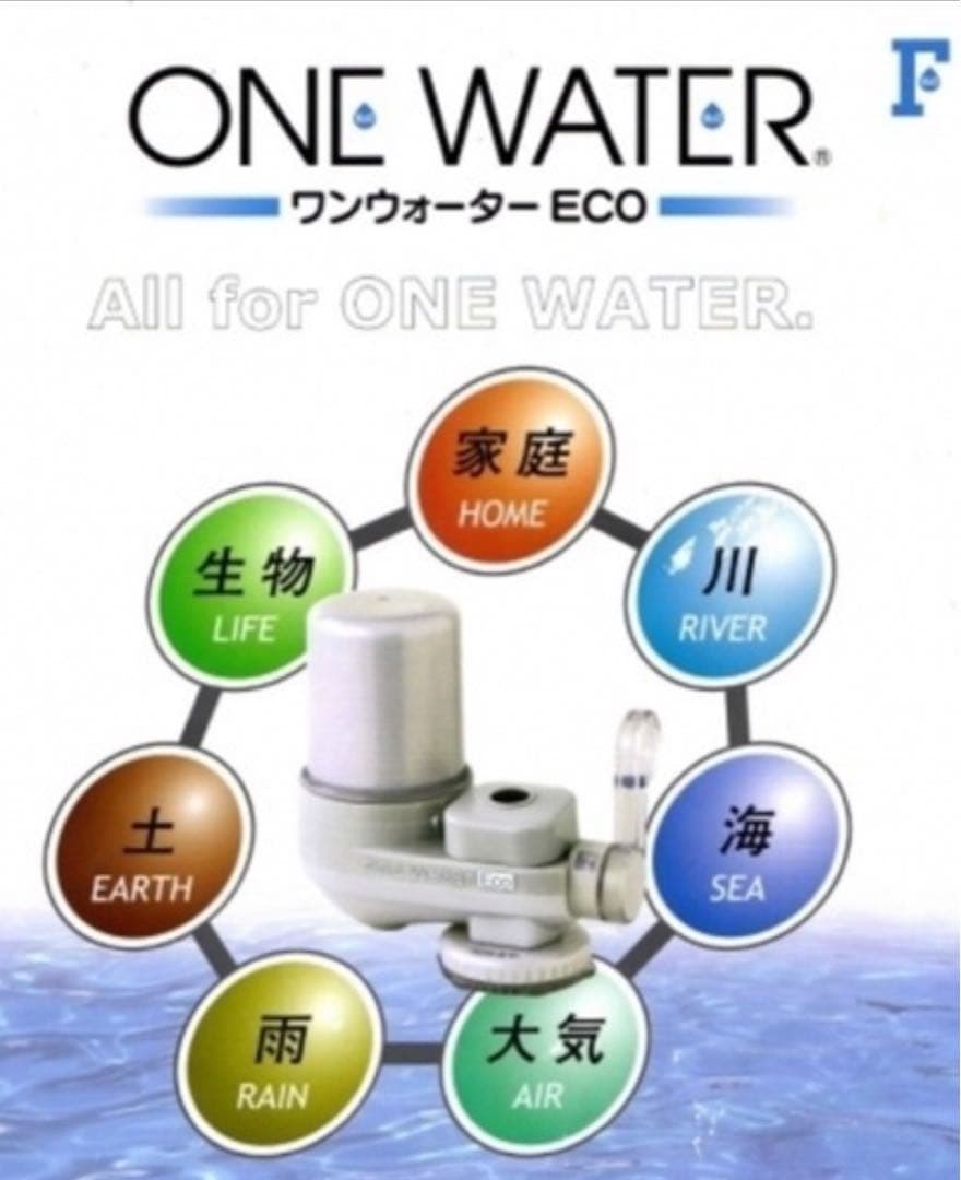 たまこ⭐︎【新品】ワンウォーターECO 素粒水浄水器　カートリッジ付き 素粒水生成器「ワンウォーターECO」キッチン用 | わんご飯宅配屋
