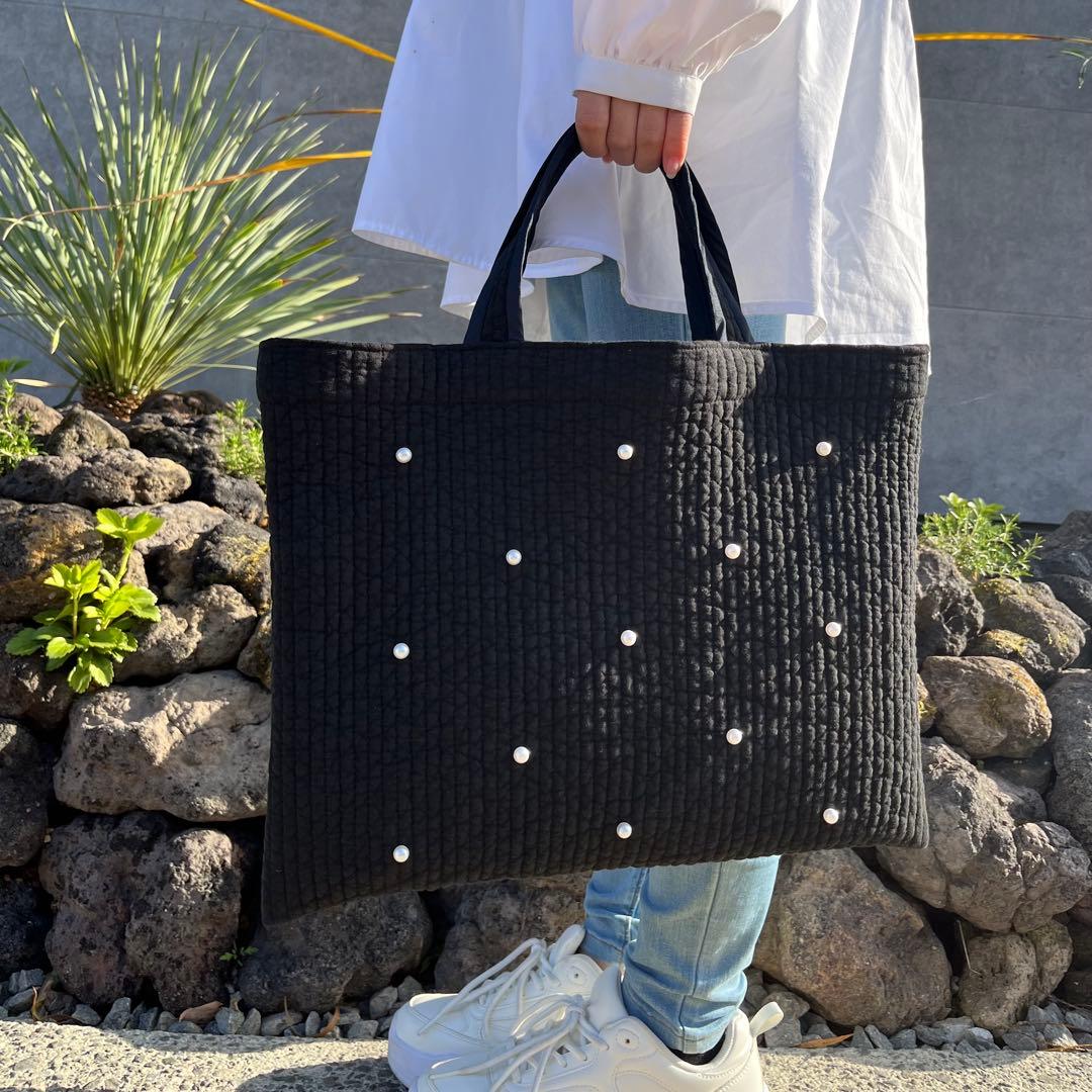 ☆mimi☆パール付きヌビバッグ - メルカリ