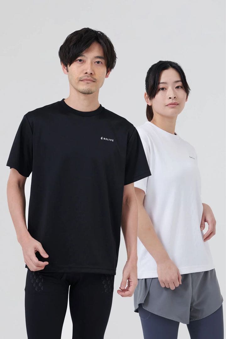 正規品保証！リライブシャツα 半袖 Tシャツ 丸ネック ブラック L